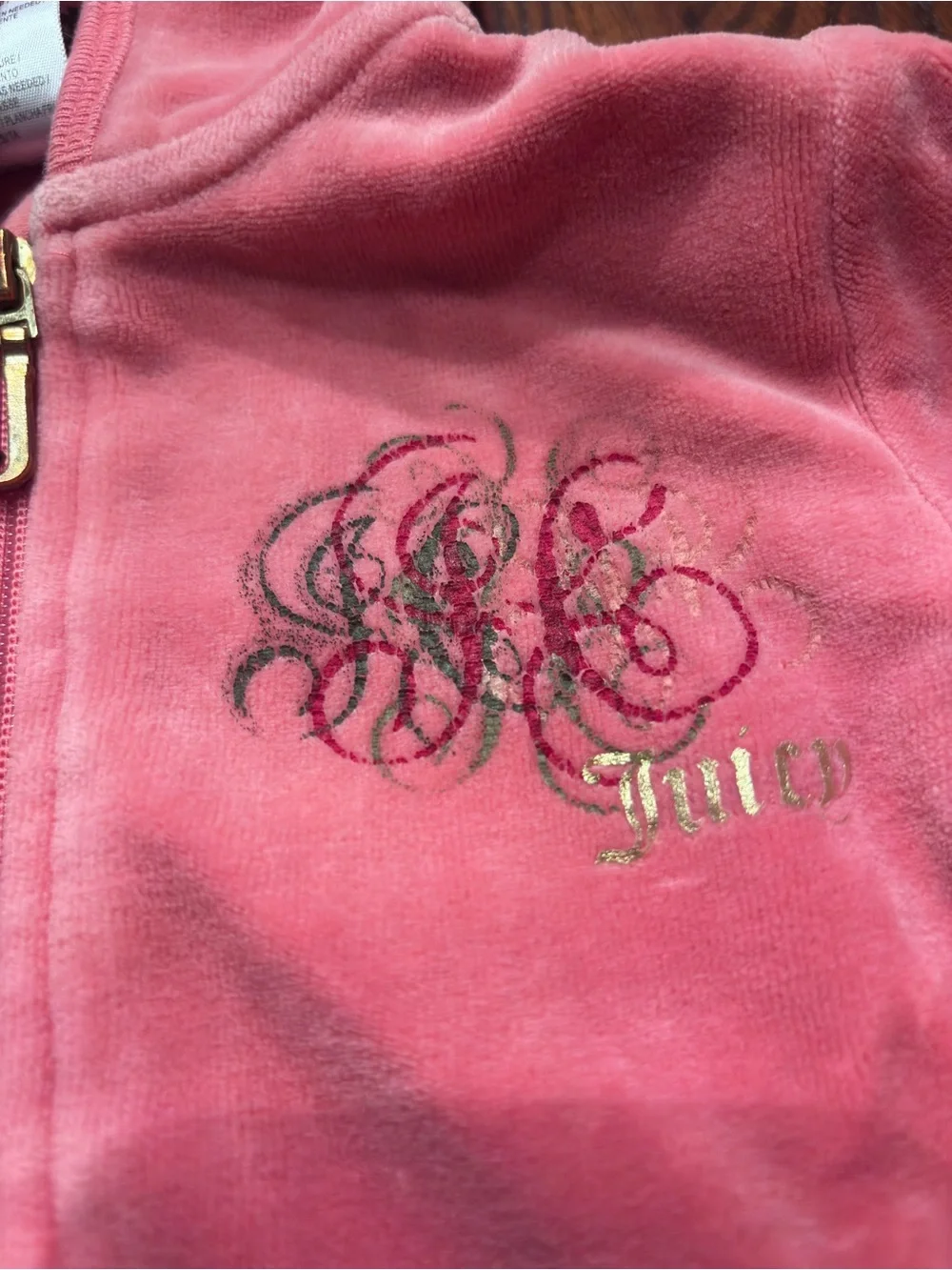 Juicy Couture Pink Velour Hoodie & Pants Set
